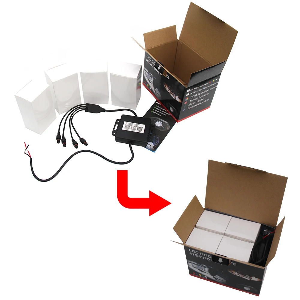 APP Controller 4 Pods 8 Pods RGB Led Rock Lights