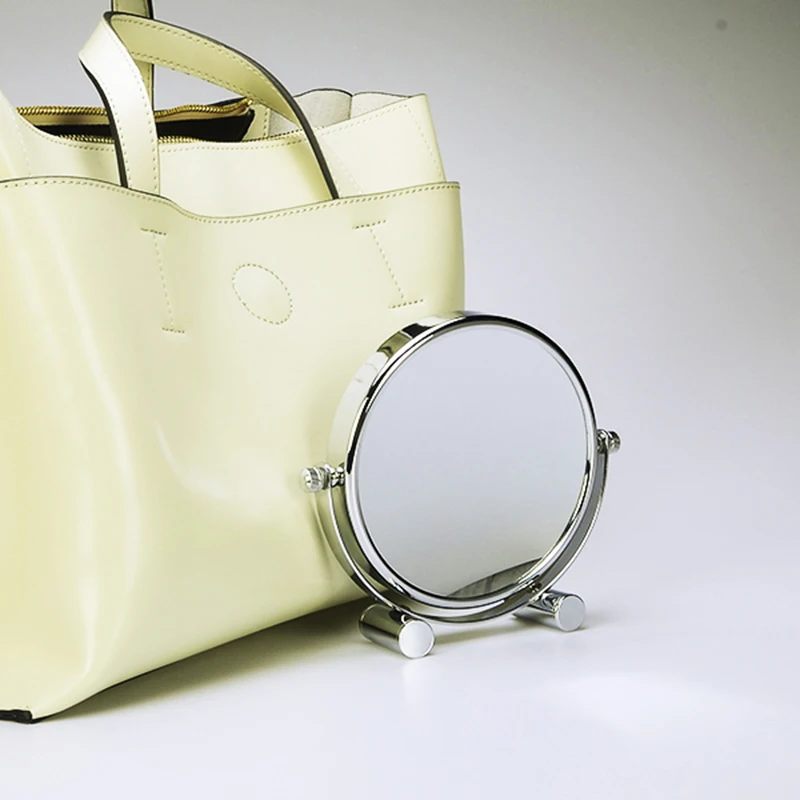 5 Inch Carry On Travel Size Foldaway Table Top Portable  Mirror and Stand