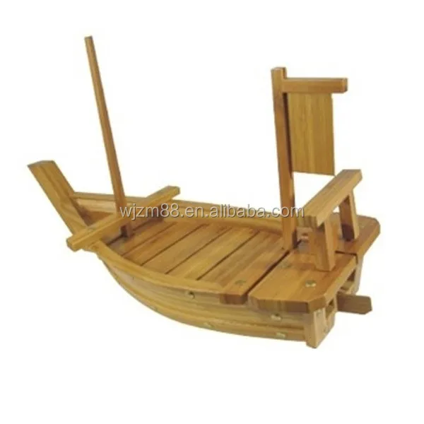 Japanese style wooden sushi boats serving tray wholesale