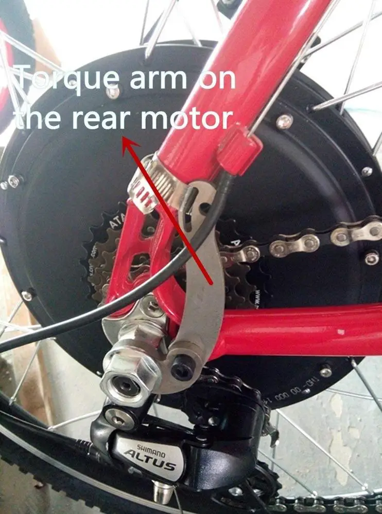 Universal Torque Arm Conversion Kit Fit for Electric Bicycle E-Bike Front or Rear Hub Motors and Mid Drive e-Bike