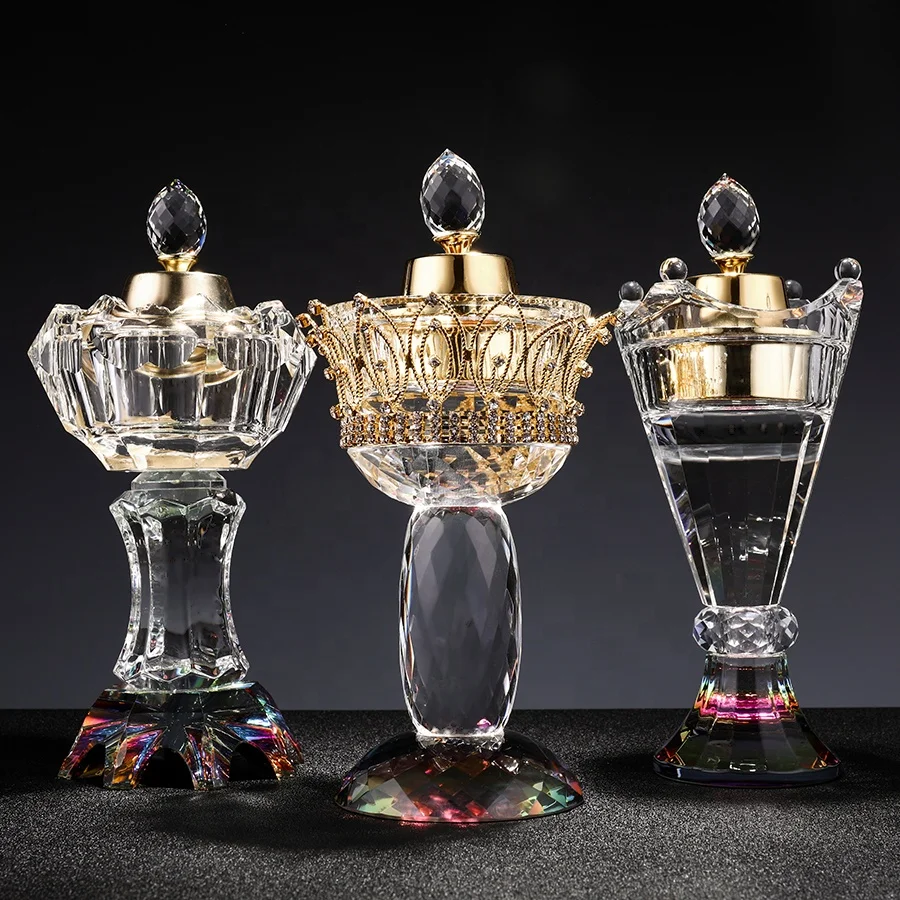 Best selling crystal arabic incense burner for home decoration