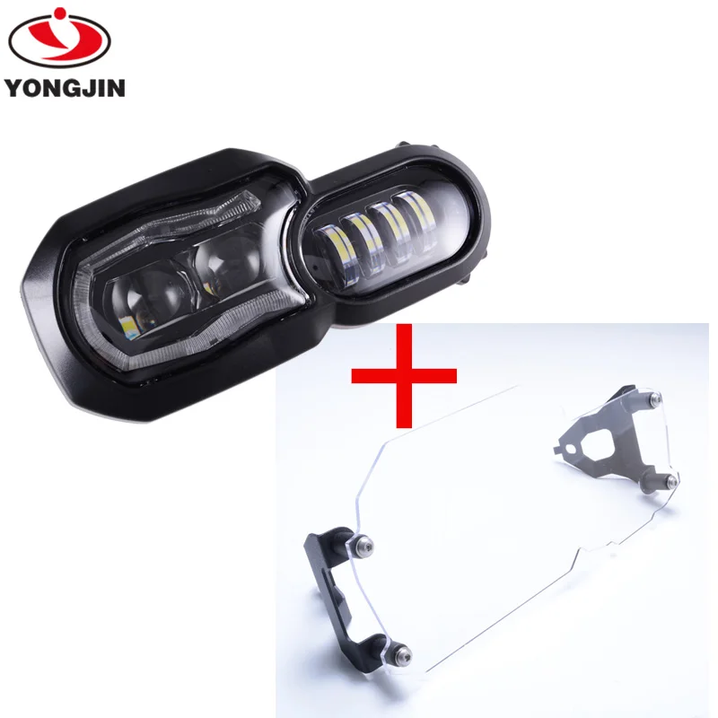 emark pass  motorcycle LED Headlight and clear cover For  f800gs F700GS F650GS Auto Lighting System