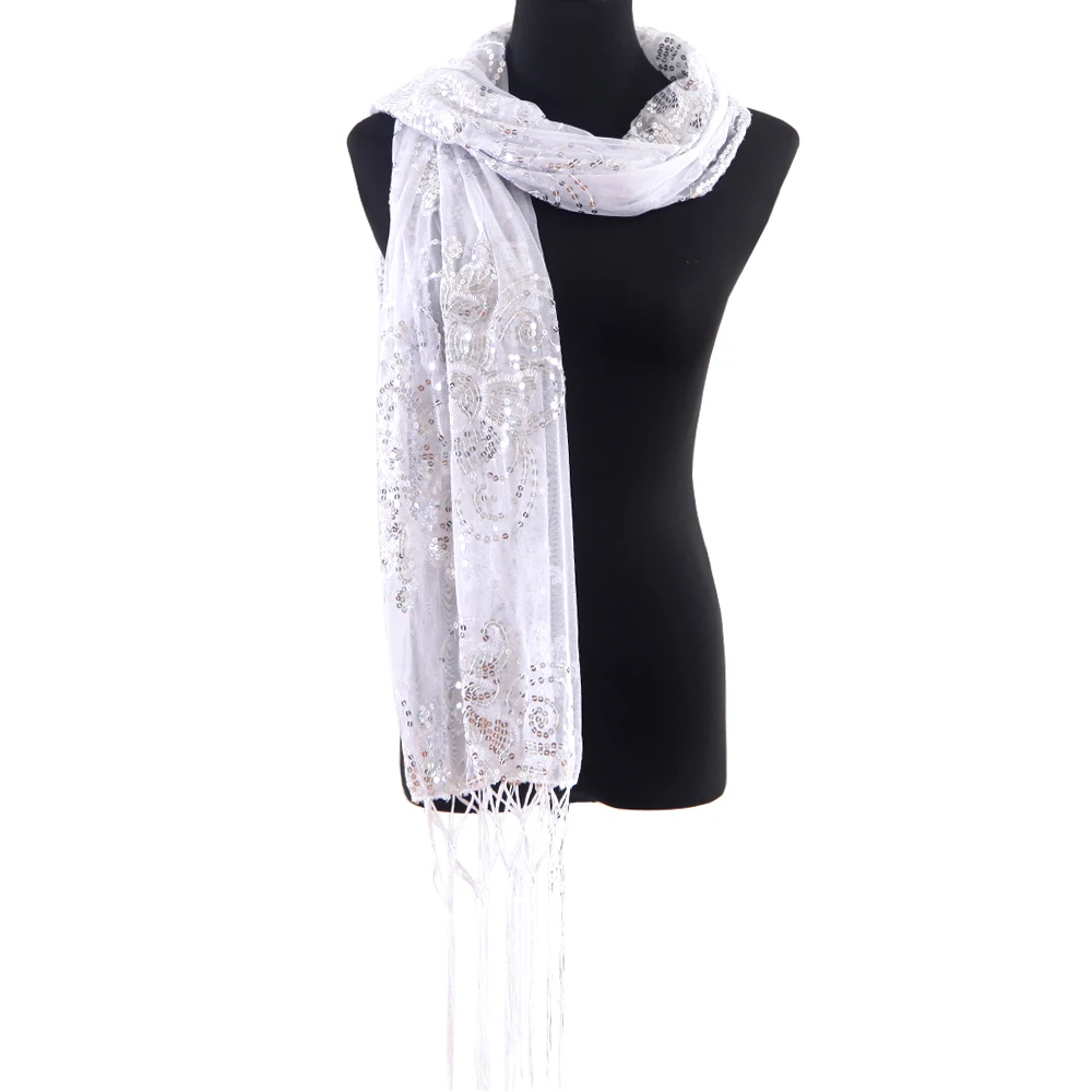Дешевый оптовый изготовленный на заказ роскошный женский шарф с кисточками