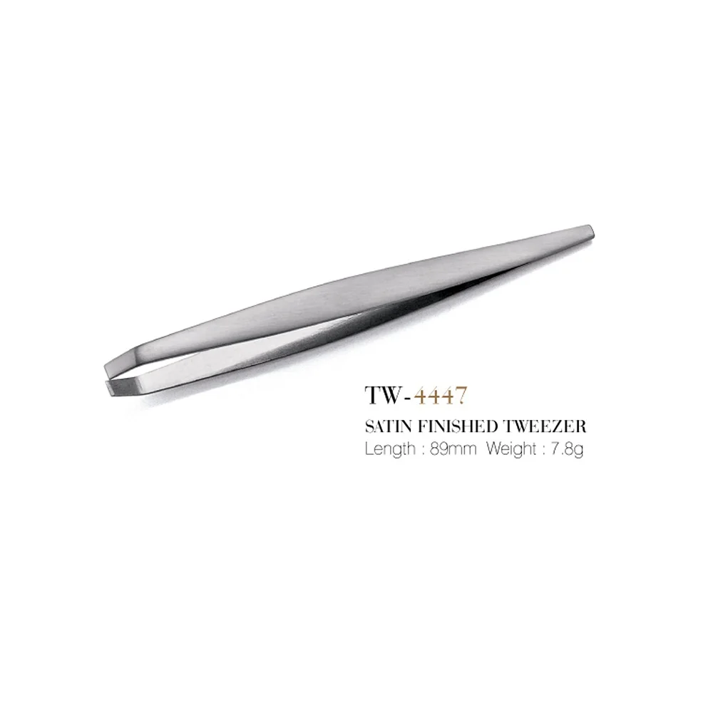 Yangjiang Manufacturer direct supply Cosmetic Eyebrow tweezers in Stainless Steel Big angel tip Tweezers