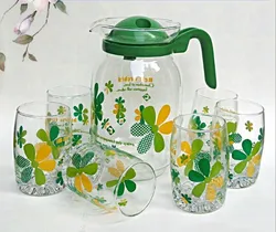 HAONAI стекло Лидер продаж KS-22-G хорошее качество 7 шт. стеклянный набор воды/стеклянный обеденный стол/стеклянный кувшин для воды