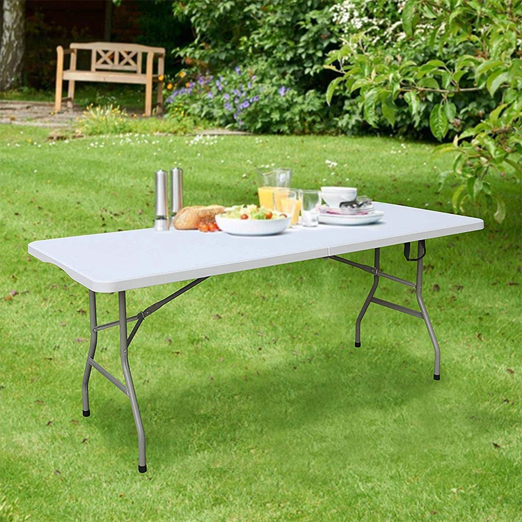 outdoor furniture 6ft Plastic banquet folding table and chairs
