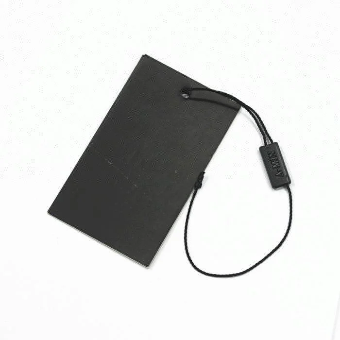 Machine made recycled paper pvc folded hang tag with printing logo