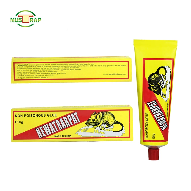 Mustrap high quality trap rat mouse glue tube with yellow glue