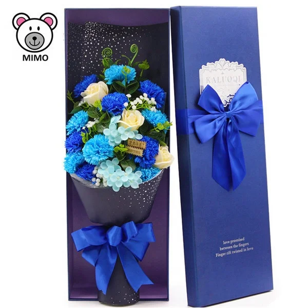 Beautiful Cartoon Kids Artificial Flower Bouquet Boxes New Valentine Day Gift Custom LOGO Handmade Artificial Sunflower Bouquet