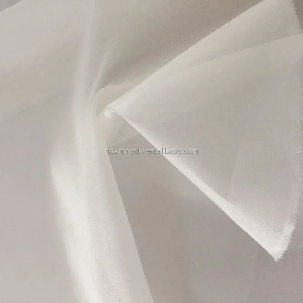 
Howmay organza100% pure silk fabric for wedding dress 5.5m/m 55