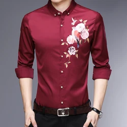 Wholesale Western style long sleeve custom fit man print shirt