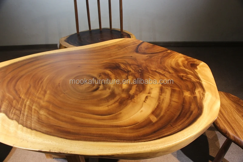 Unique style live edge table walnut wood coffee table
