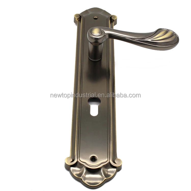 Antique Type High Security Zinc Door Handles Lock Plates