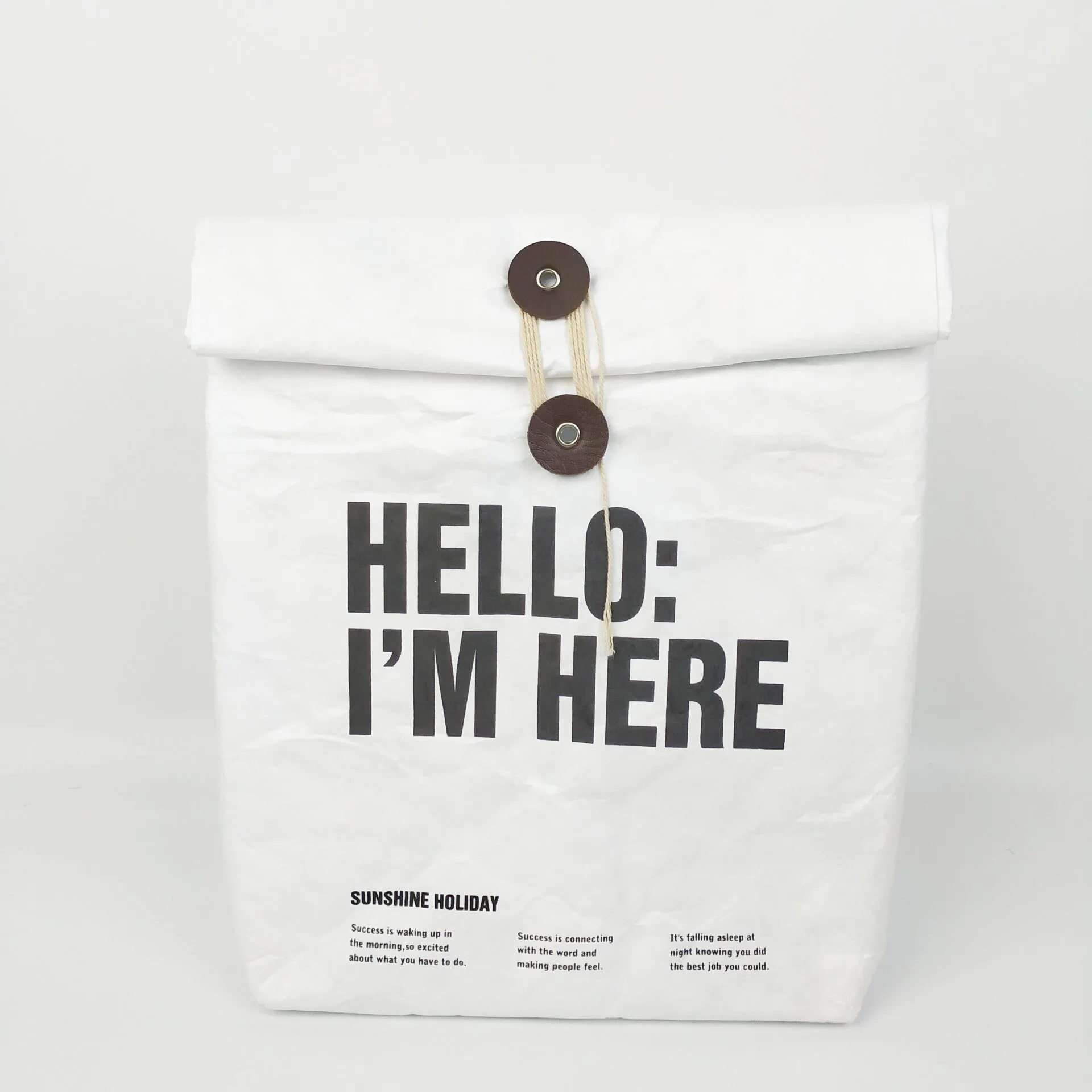 New design custom insulated kraft paper waterproof tyvek paper insulated cooler bag