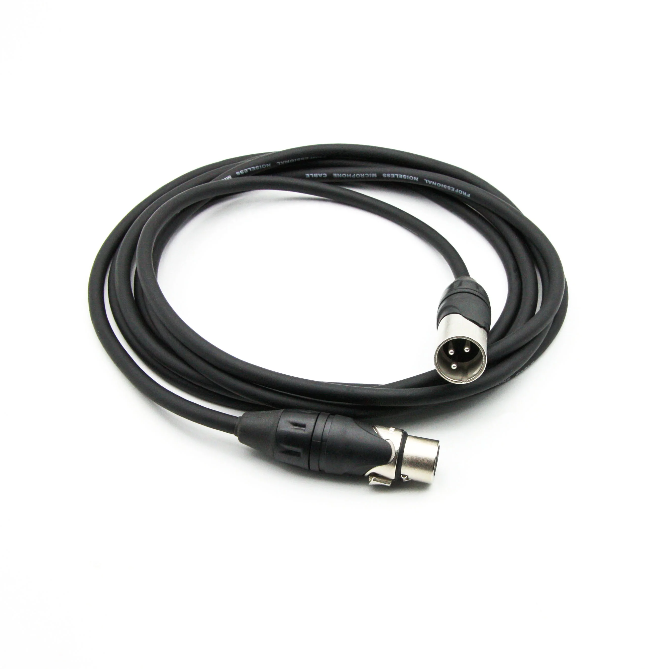  Профессиональный микрофонный кабель черный разъем XLR 6 м AWG24 спиральная защита 5 мм