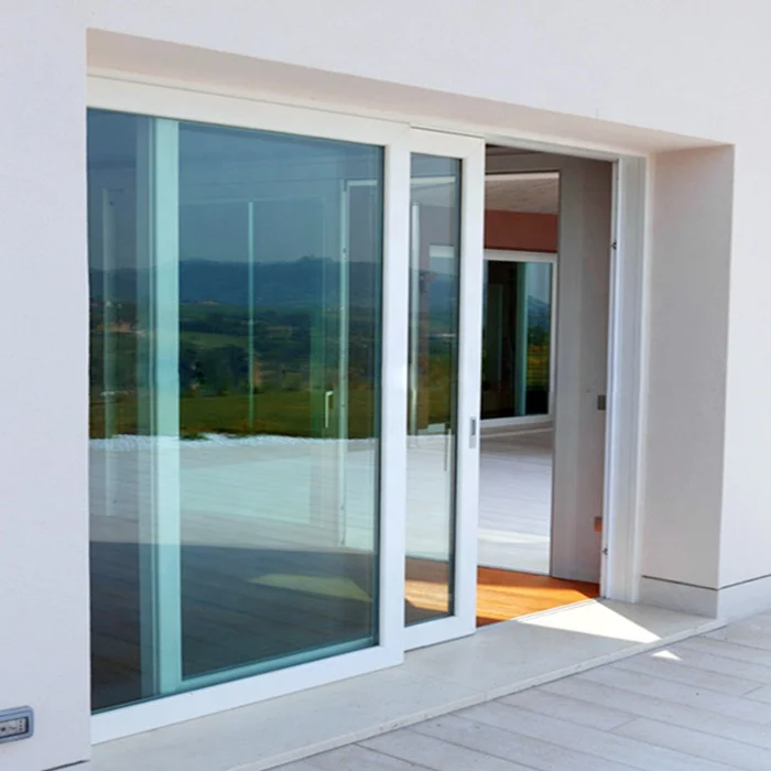 WANJIA современный дизайн uPVC раздвижные двери