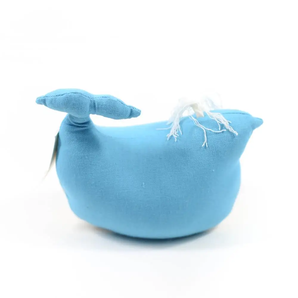 decorative fabric whale sand filled door stop