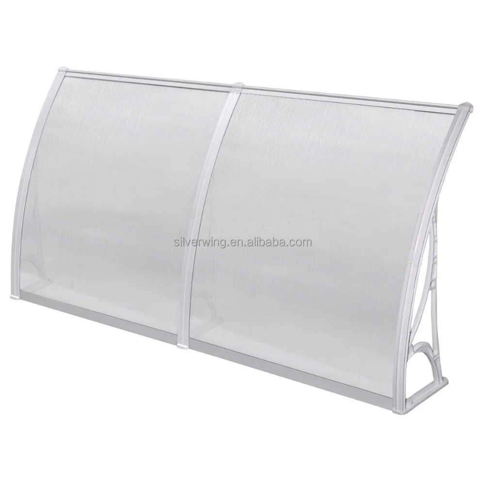 Simple design cheap price outdoor plastic clear polycarboante door canopy awnings