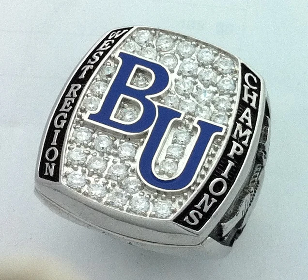 stone custom cut football hall of fame championship ring for sports player