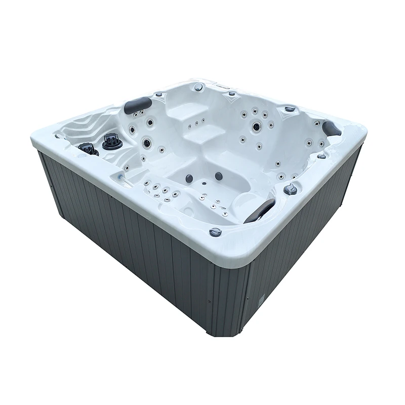 Outdoor 5 person Freestanding Massage Hot Tub Spa With LED Light