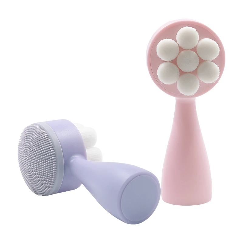 Face cleaning brushhotsell 2 in1facial brush personal face skin deep pore silicone cleansing facial brush make up tools