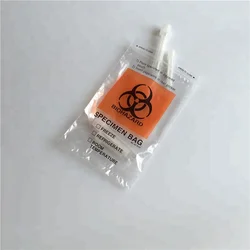 Derano Plastic 3 layer specimen biohazard bag kangaroo bag with punch biological laboratory biohazard specimen bags with pocket