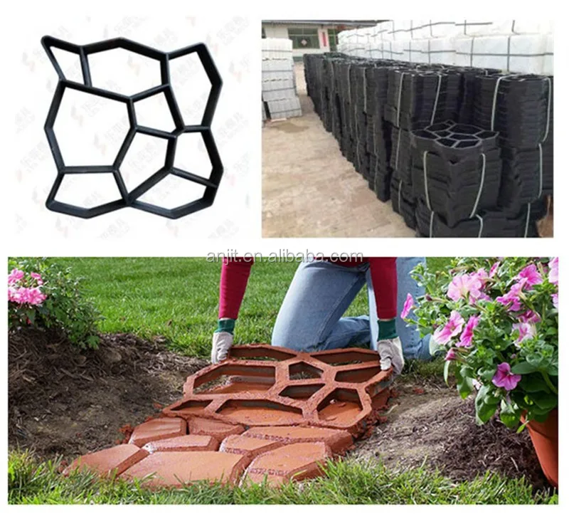 decorative garden paving stone mold, concrete molds of profiled paving brick