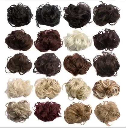 
Women hair extension Rubber Band Hairband synthetic hair wigs Hairpiece Updo Chignon Donut Roller scrunchies hair accessories 