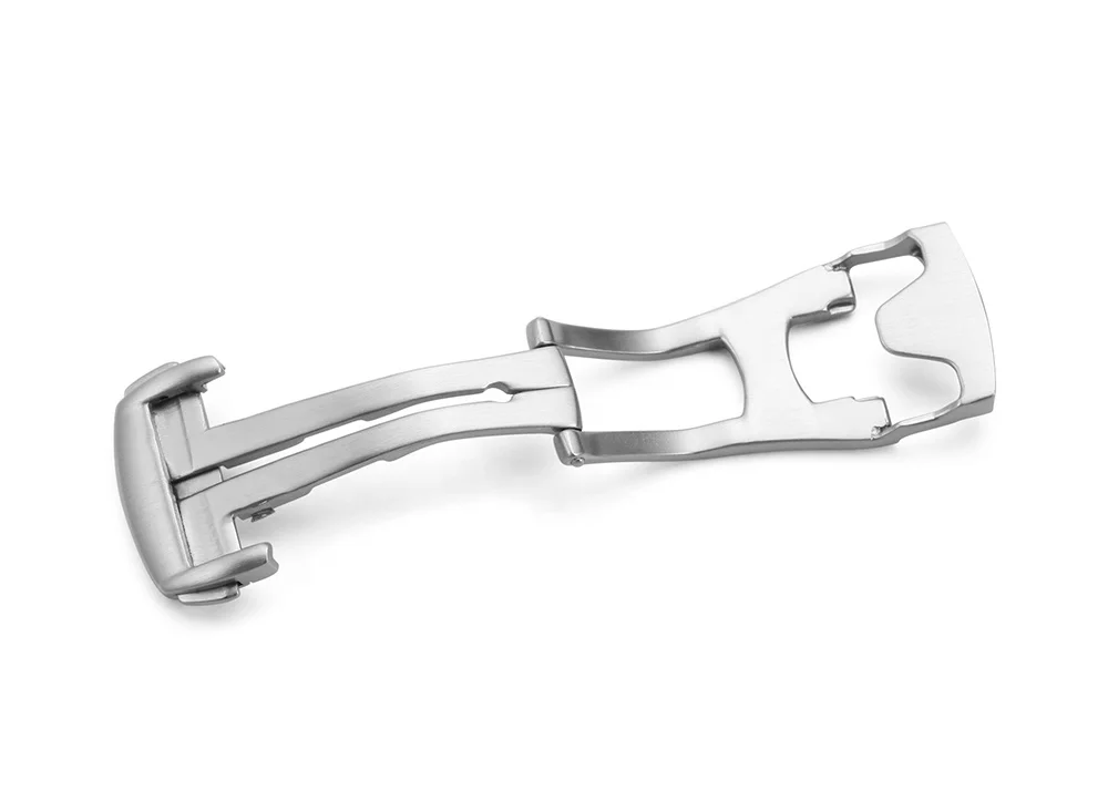 
18mm 20mm Silver 316L Stainless Steel Brushed Deployment Watch Buckle Folding Clasp For Omega Watch Strap Band Buckle 