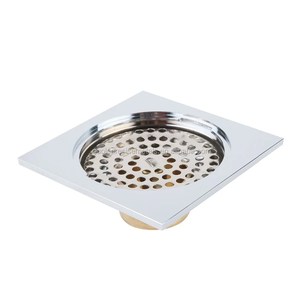 
100mm Chrome Plated Bathroom Shower Drainer Brass Floor Water Waste Drain 