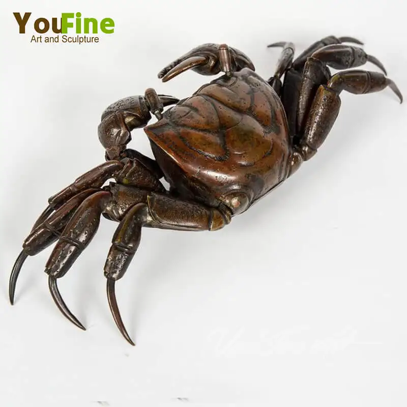 Antique Metal Animal Statue Large Size Bronze Crab Sculpture for Sale