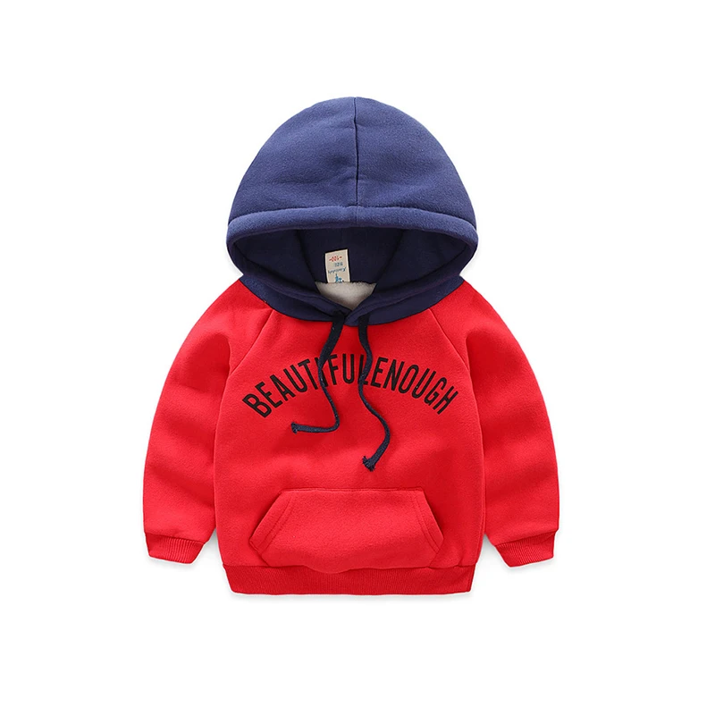 
New autumn winter children plus velvet thick hooded sweater clothing alwt7170 