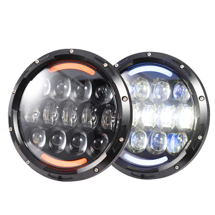 High/Low Beam rgb thar lamps  7 inch led headlight for jeep 7 inch 105w led round headlight