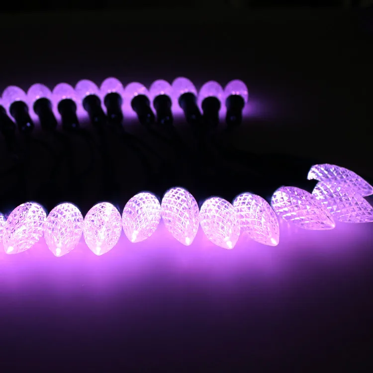 Digital WS2811 Waterproof IP68 Programmable RGB Pixel Individually Addressable C9 Led Christmas Light Bulb