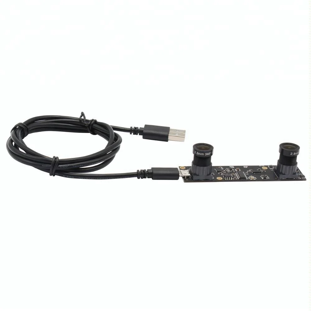 ELP 2.8mm Wide Angle Dual Lens USB Camera Module Aptina AR0330 1920x1080 mjpeg 30fps Camera usb for 3D Video Camera