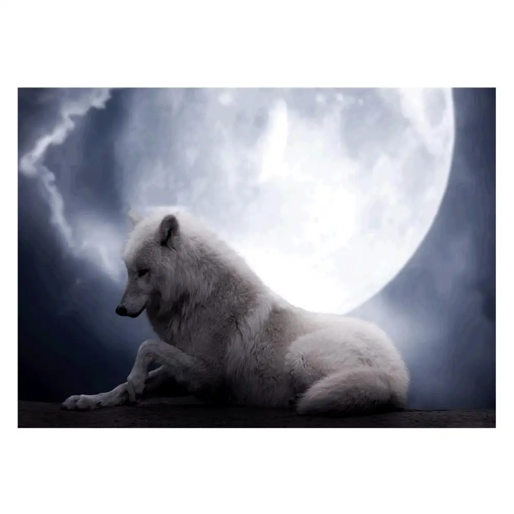Wish Hot Selling diamond painting animal wolf drill cross embroidery bedroom living room decorative painting wholesale supply