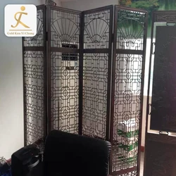 Hollow Cut Room Partition For Bedroom Steel Decorative Japanese Screen Room Divider Foldable Room Screens Dividers