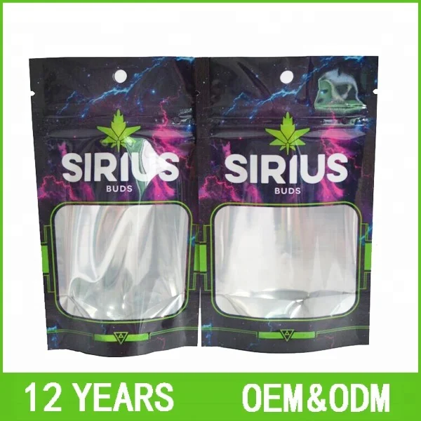 
With Ziplock And Tear Notch Top High Quality Food Grade Clear Front Foil Back Pouches Bags 