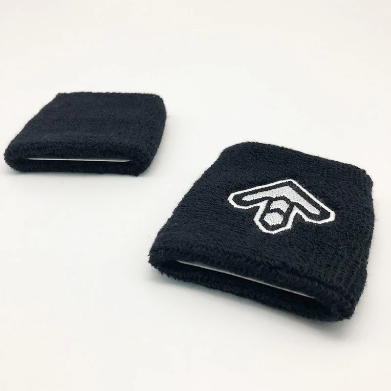 
Wholesale Athletic Custom Design Cute Best Cotton Orange Zipper Wristband 