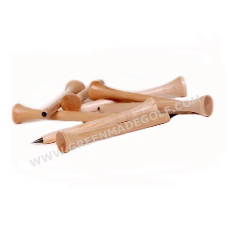 Logo printed bamboo pencil golf tee wooden golf pencil