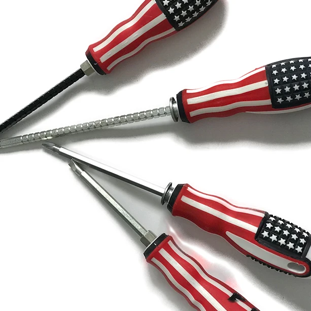 USA Screwdriver 2-in-One Combinations - Flat & Phillips Screwdriver Heads, Magnetic Tips, Heavy Duty Grip Home &ngth Screwdriver