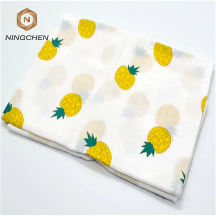 
cotton gauze Exported good quality white color double gauze fabric Organic Cotton Gauze Muslin Printed Patterned Muslin Baby Whi 