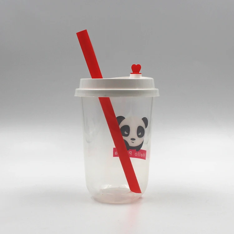 Wholesale 12mm 240mm Disposable Individually Wrapped Plastic Boba Bubble Tea Drinking Straws