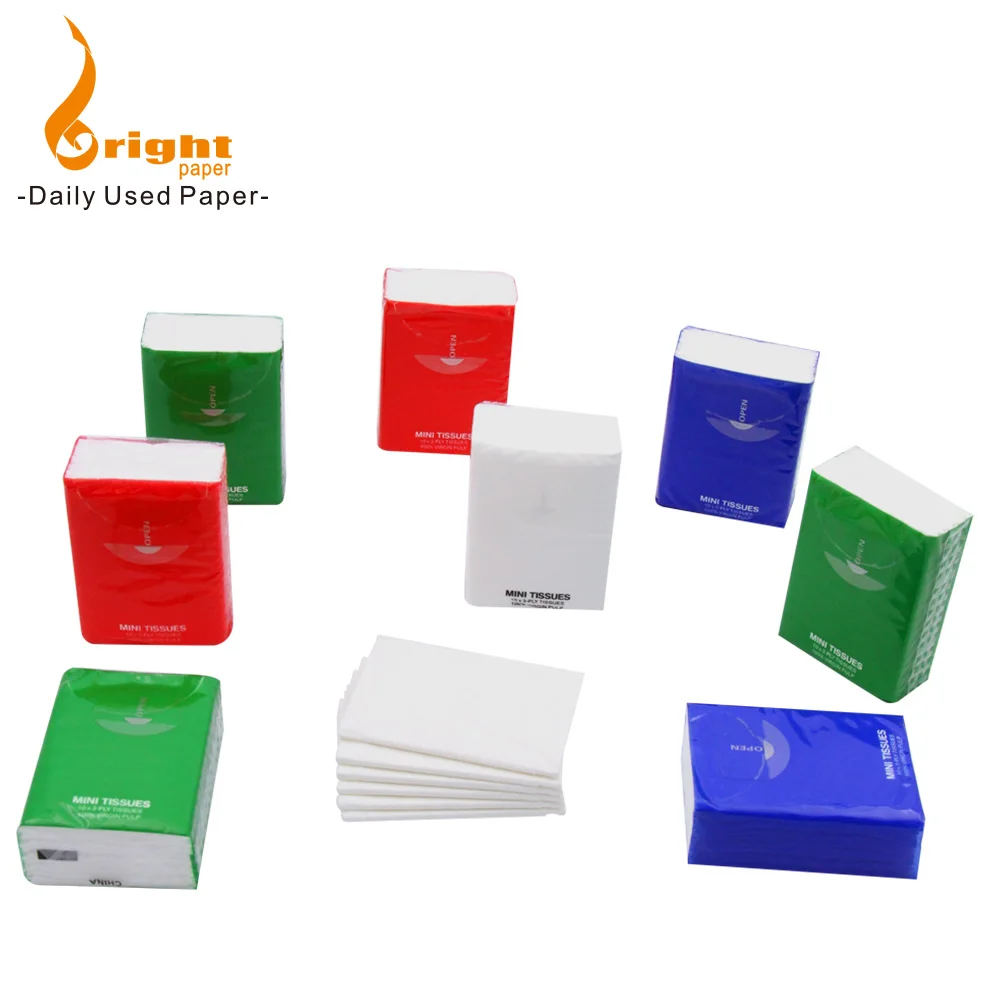 Customized advertising mini pocket facial tissue