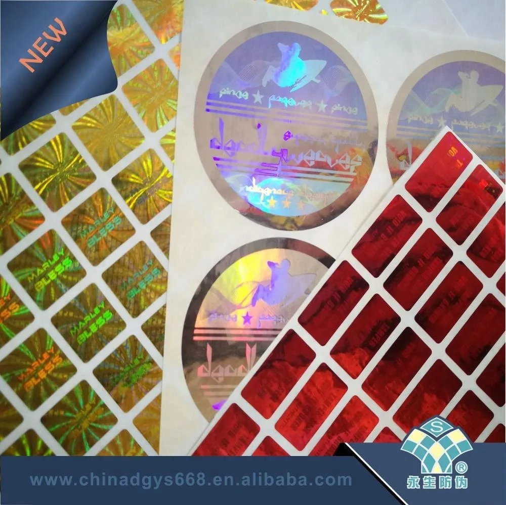 Custom-made security 3d hologram sticker label with shinny pattern