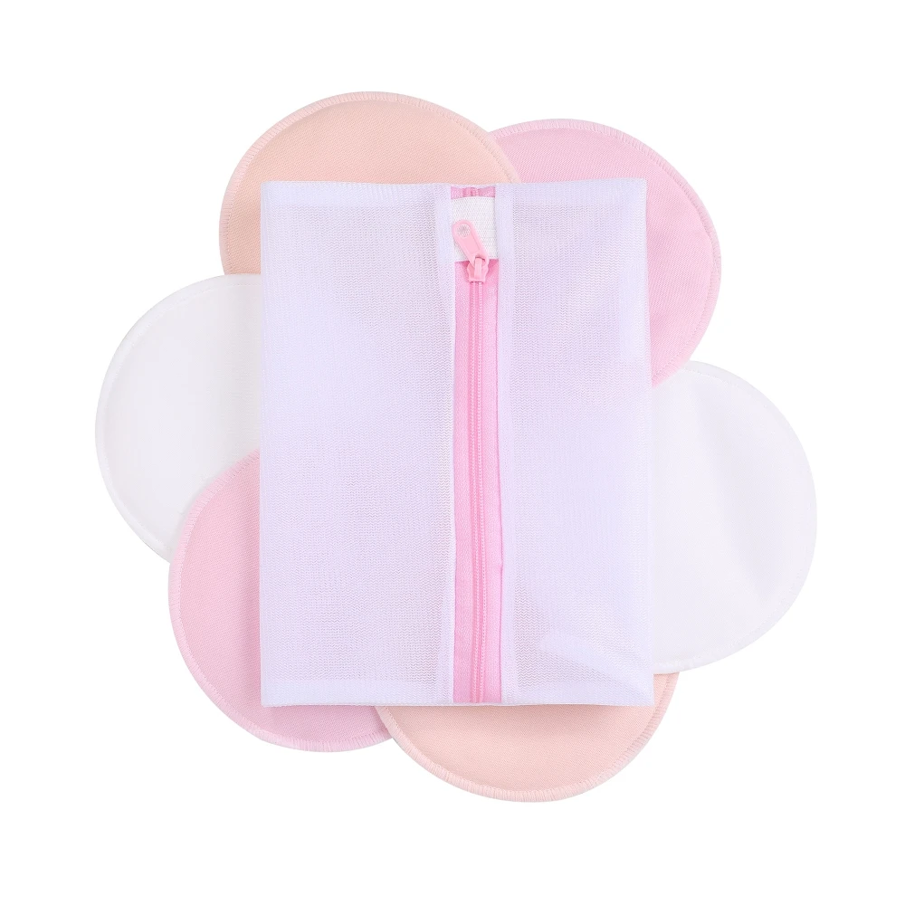 
Low price washable organic soild color bamboo ventilation nursing pads bra pads with laundry bag 
