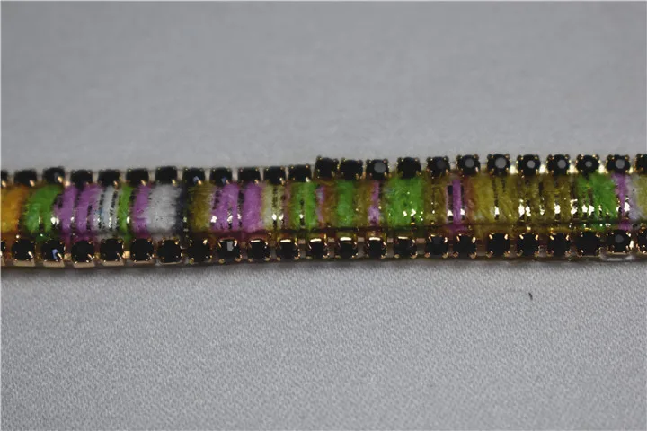 Custom 10MM Rhinestone Crystal Stone Cup Chain Trimming for Dress Garment Accessory