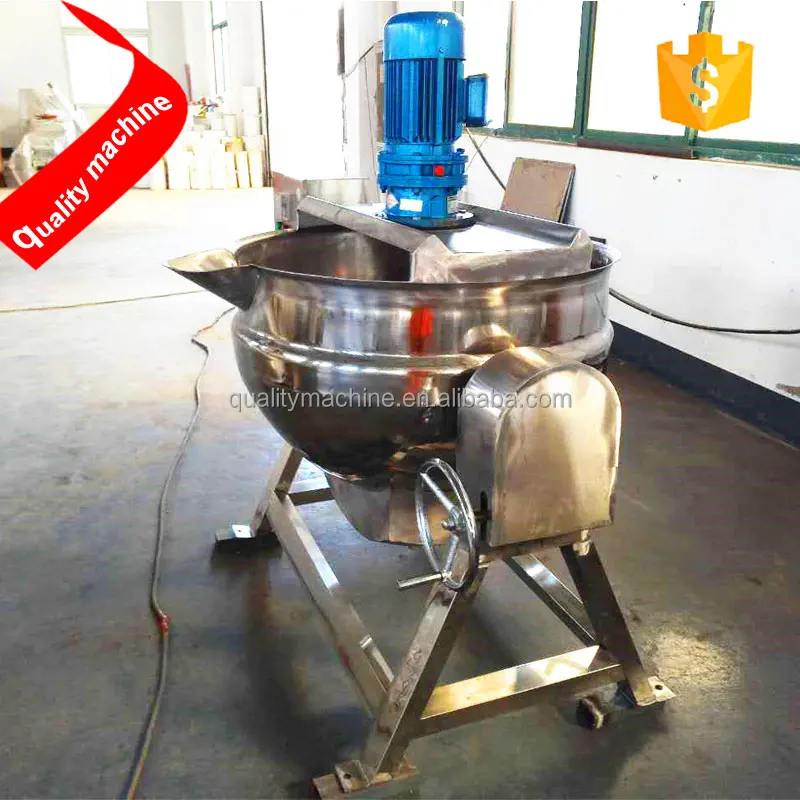 High Quality Industrial Steam Jacketed Cooking Kettle With Agitator