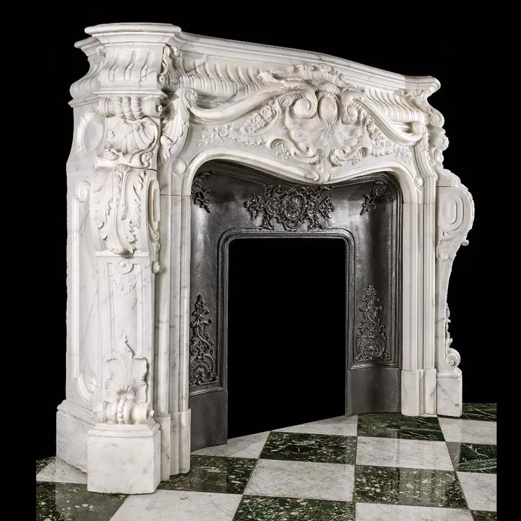 Indoor Ornaments Marble Fireplace for Decoration
