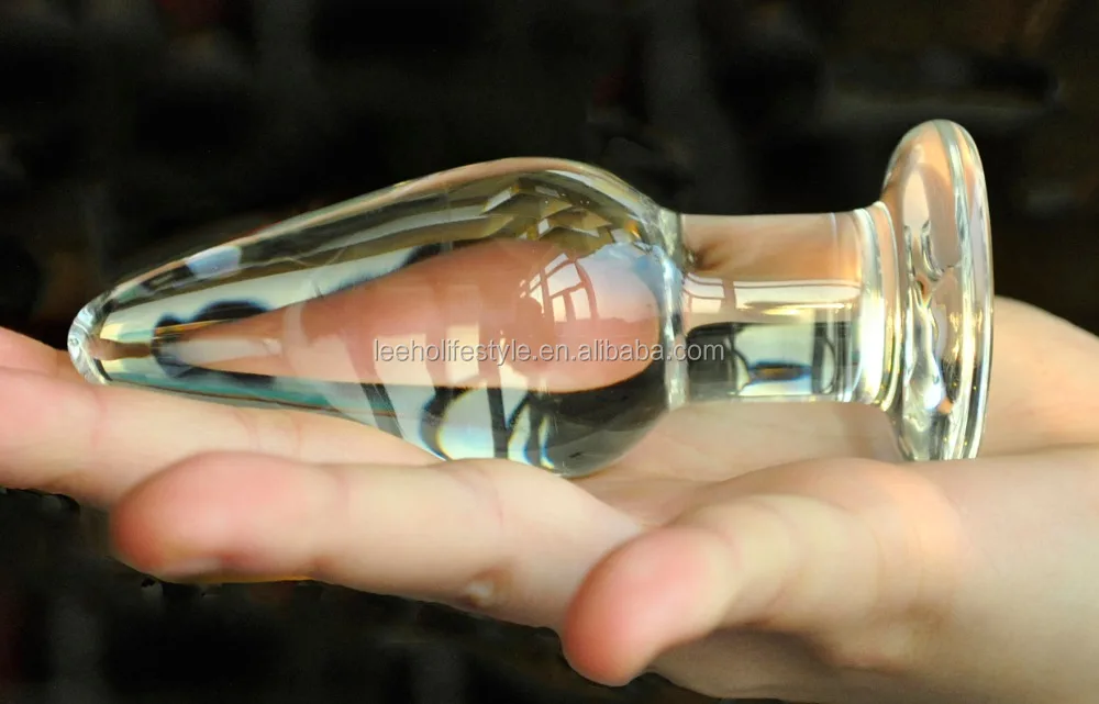 38mm glass butt plug anal dildo bead crystal ball fake male penis